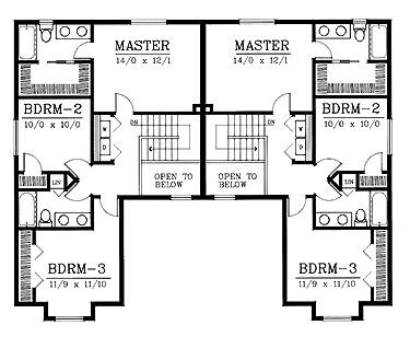 二世帯住宅の間取を考える 二世帯住宅の間取図集 左右対称 完全分離型